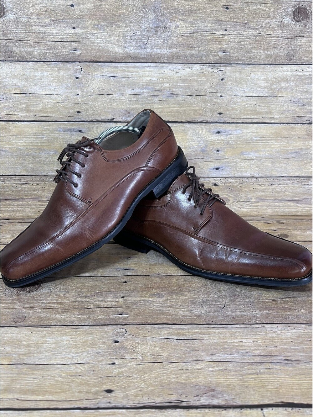 Florsheim Men’s Size 11.5D Bicycle Toe Oxford Shoes Brown Leather 11256 200